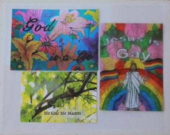 Atheist Postcard Variety Pack: Anti-Theist Easter Gift