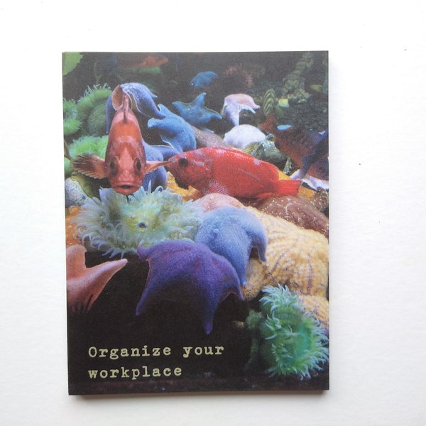 Organize Your Workplace postcard - 4.2x5.5 inch pro-labor pro-union unionize postcard gift for the working class