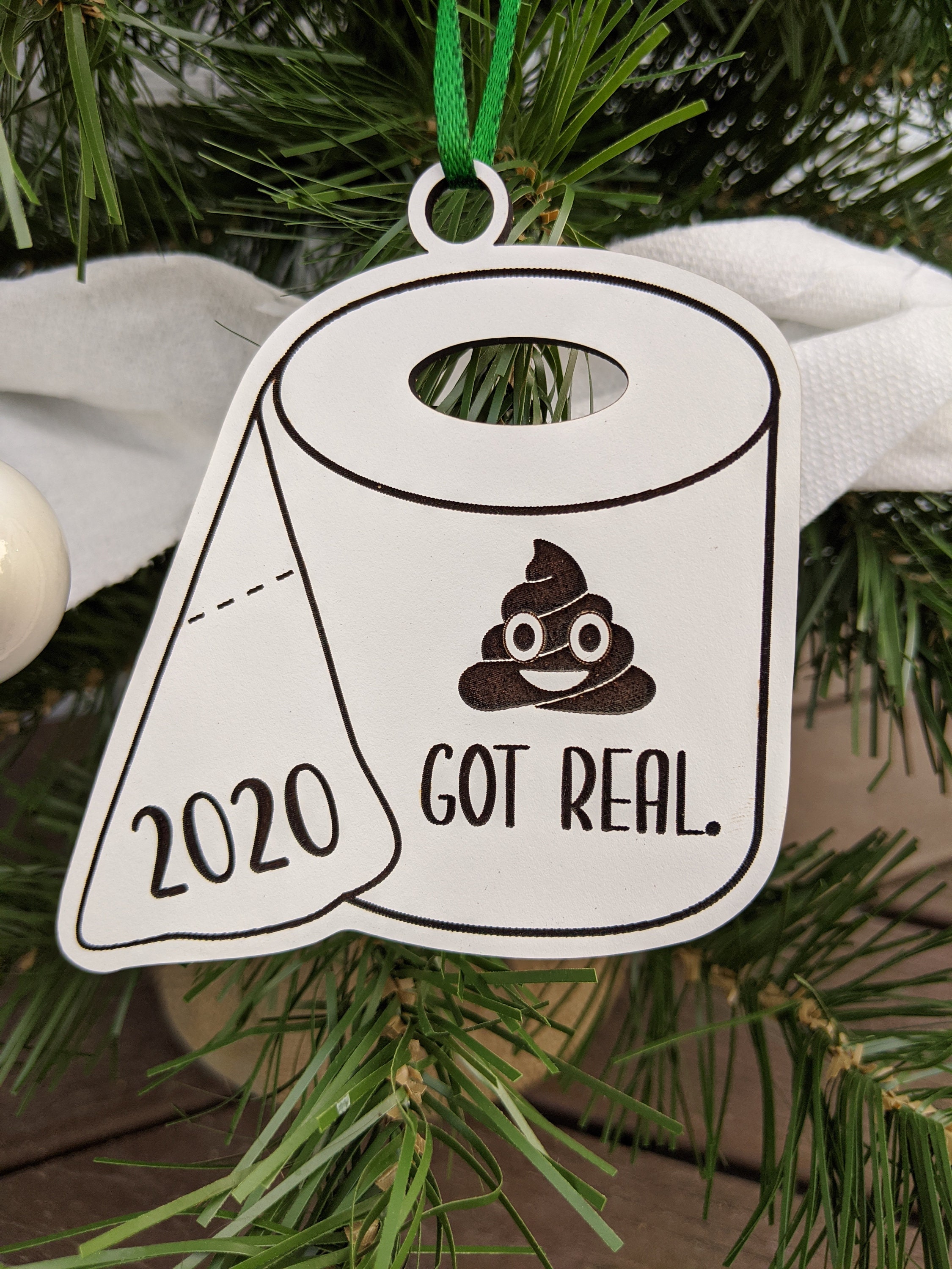 Poop Emoji Ornament Toilet Paper Humor 2020 Ornament Etsy