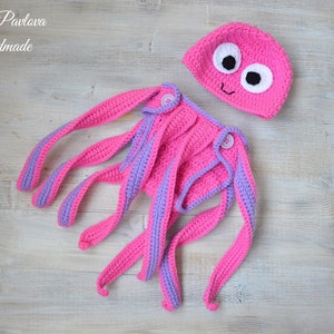 Costume De Meduse Bebe Fille Poulpe Nouveau Ne Bebe Photo Etsy