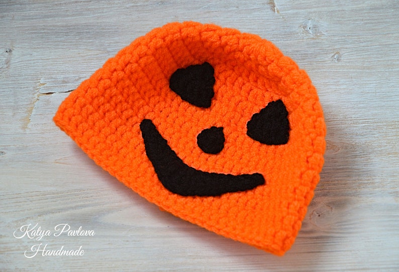 Jackolantern Crochet pumpkin hat face All Sizes Newborn baby Etsy