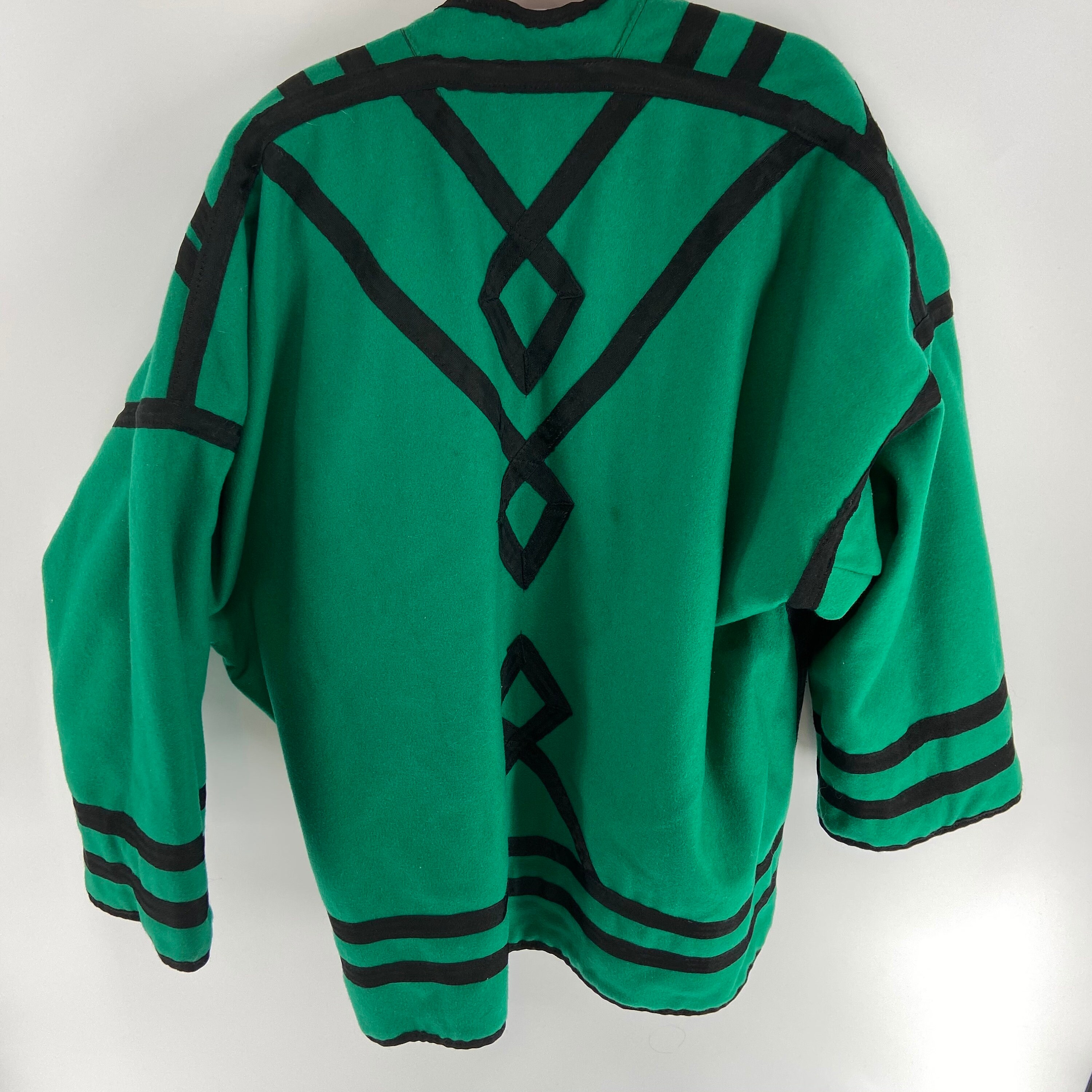 Handmade Reversible Geometric Wool Felt Coat One Size - Etsy