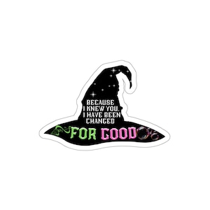 Wicked For Good Broadway Lyric Die-Cut Sticker