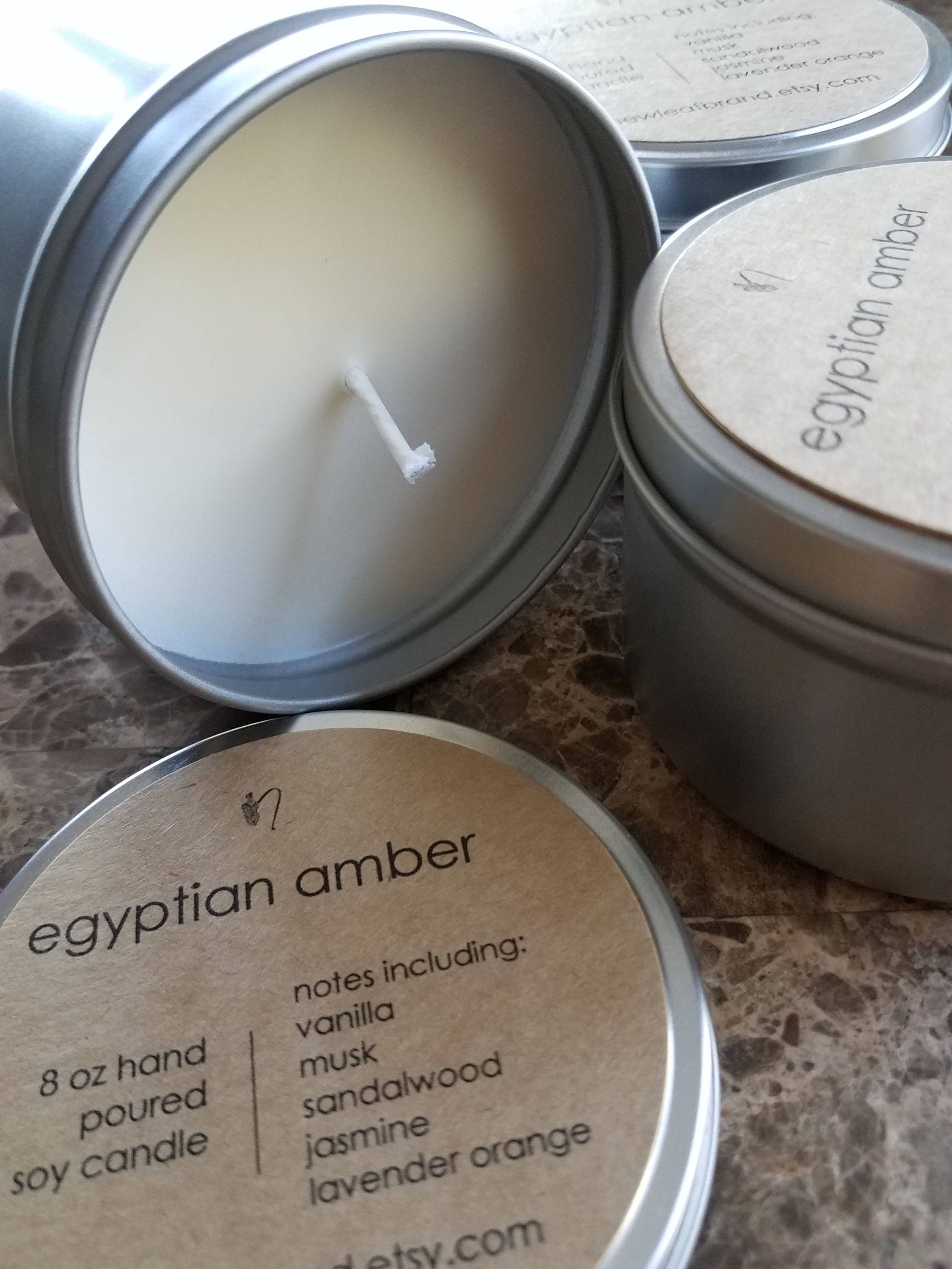 BEST SELLER Handmade 100 Soy Candle, 8oz Tin, Scented Soy Candles