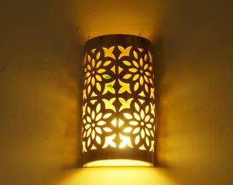 Hand-Cut Lace Ceramic Wall Lamp: Israel Art Lighting