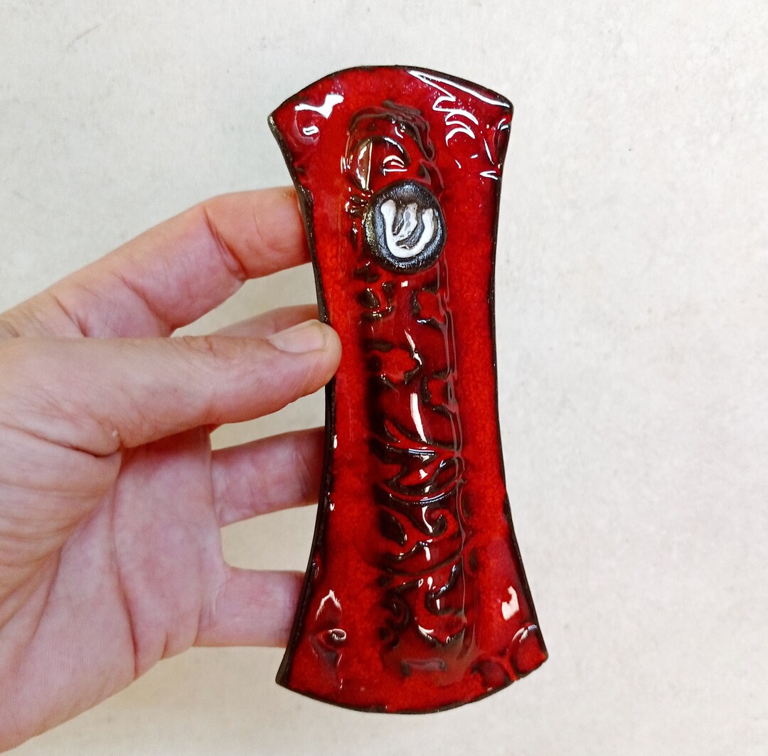 Ceramic Mezuzah Case, Decorative Mezuzah, Rustic Judaica, Jewish