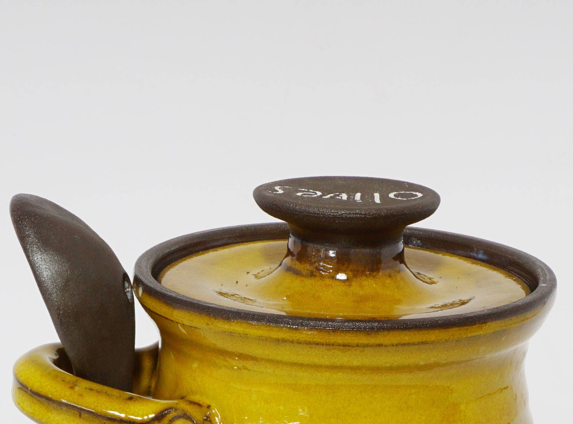 Ceramic olives jar Olives container Red container for Etsy