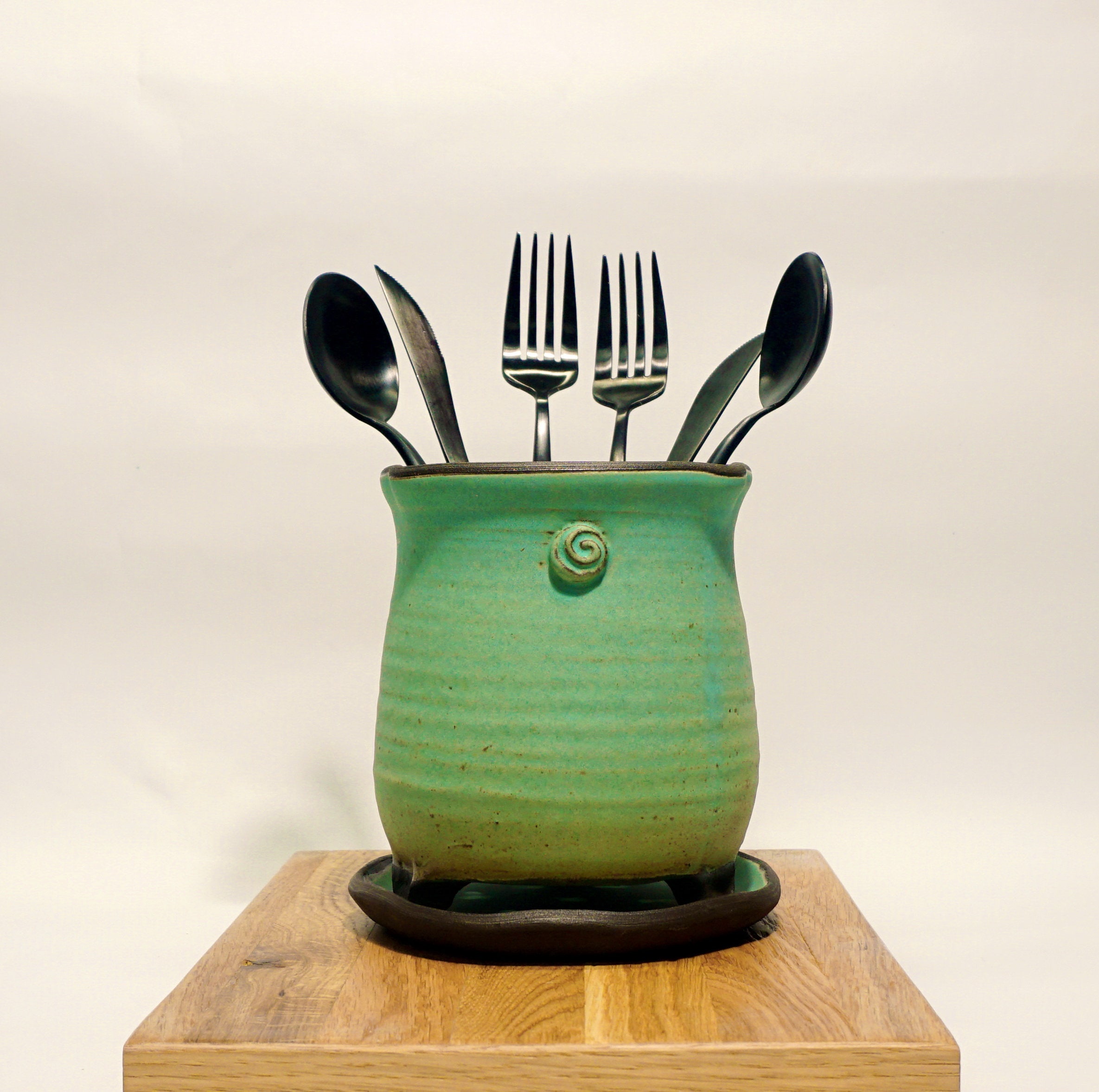 Ceramic cutlery drainer hot sale
