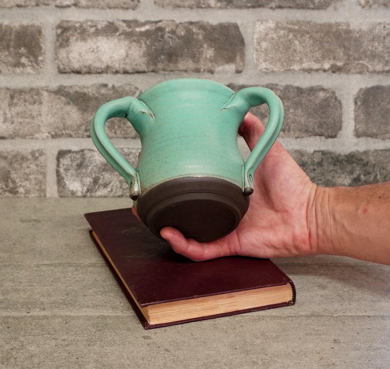 Netilat Yadayim Cup, Judaic art, Ceramic Washing Cup, Jewish Art