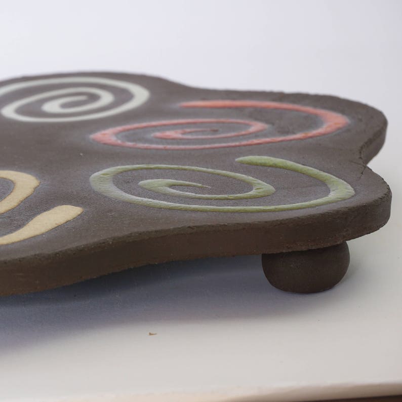 Ceramic Hot Pot Stand Flower Shape Hot Pot Holder Colorful Etsy