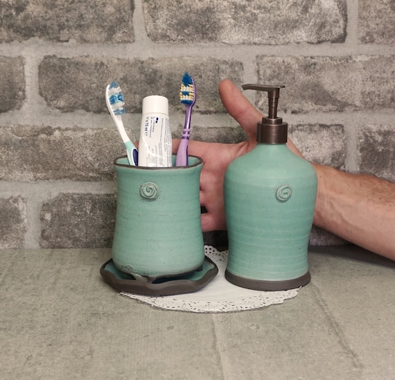 Set Accessori Bagno 4 Pezzi - Grigio E Bambù, Moderno E Funzionale - Foto 12