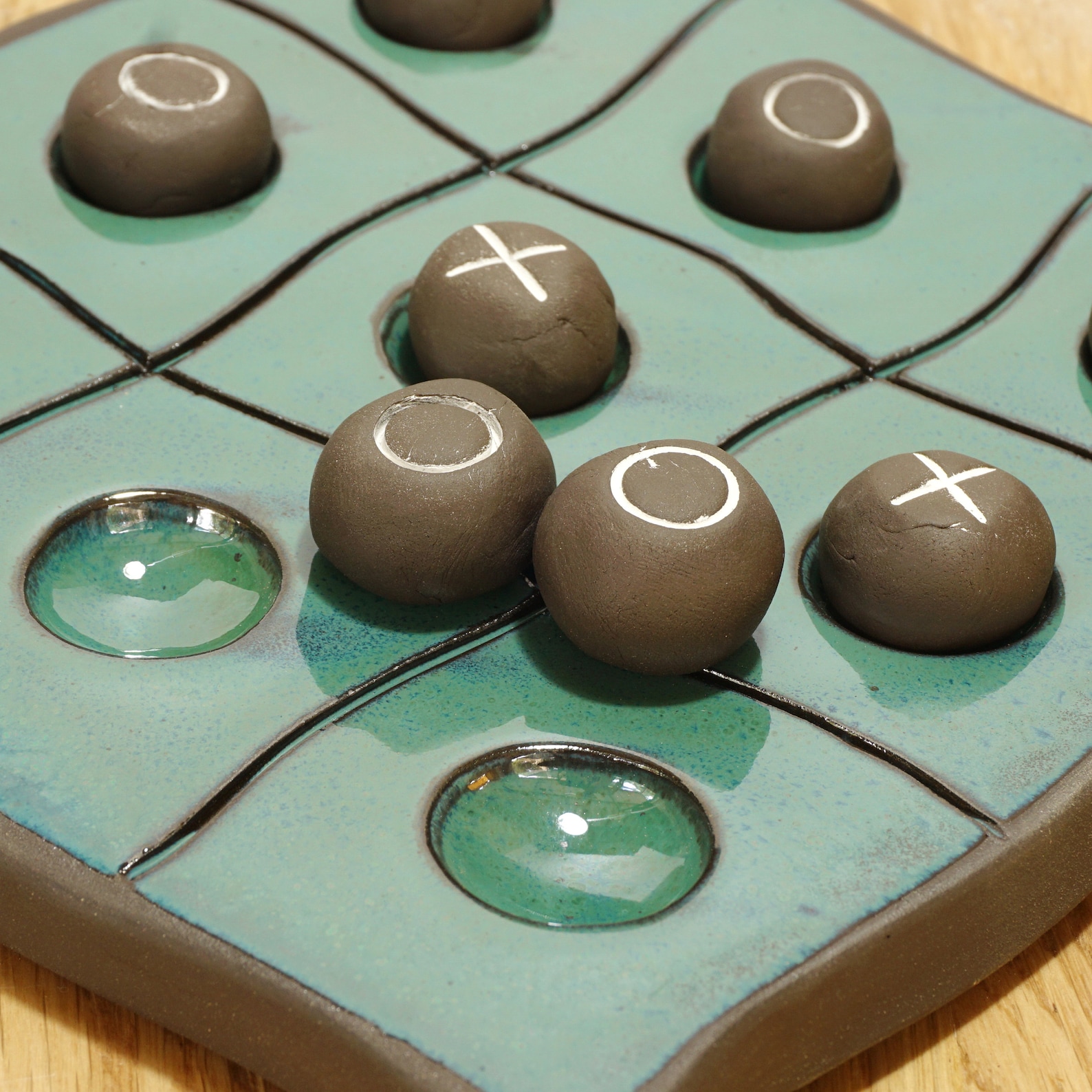 Tic Tac Toe Ceramic Game Tic Tac Toe Board Kids and Adults - Etsy