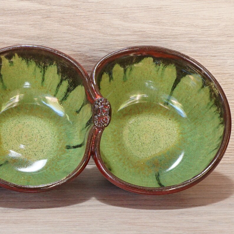 Ceramic Salsa Dip Red Bowls Pottery Serving Bowls Three Etsy