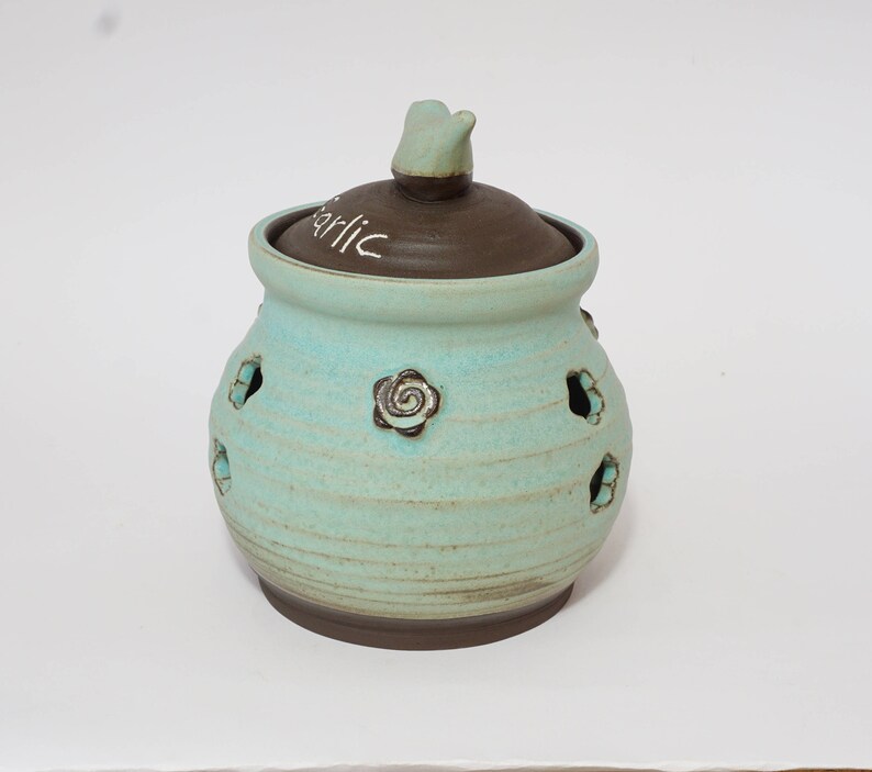 Ceramic Garlic Container Pottery Hand Made Garlic Storage Etsy UK