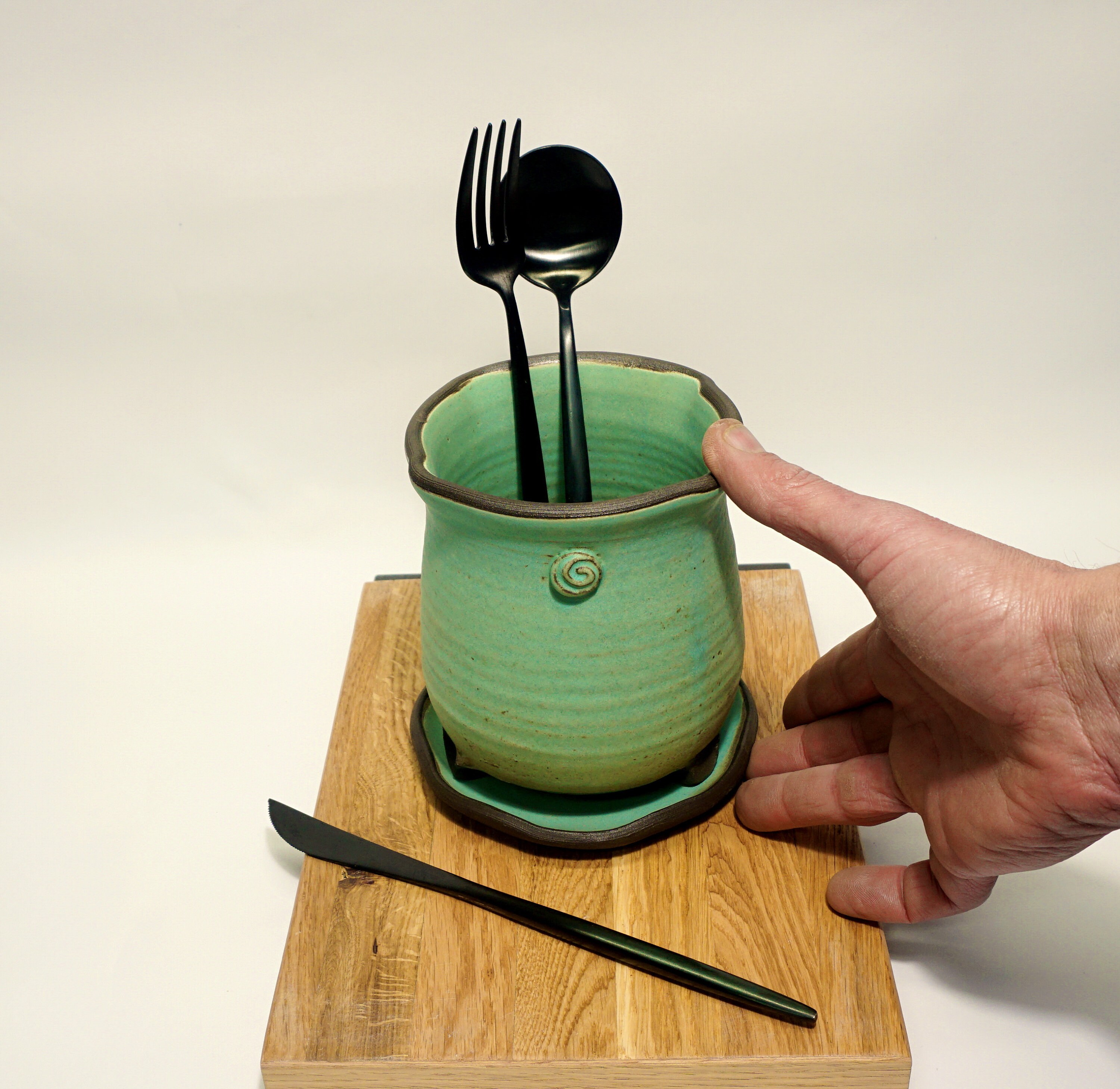 Cutlery Holder Ceramic Silverware Container Kitchen Cutlery Etsy