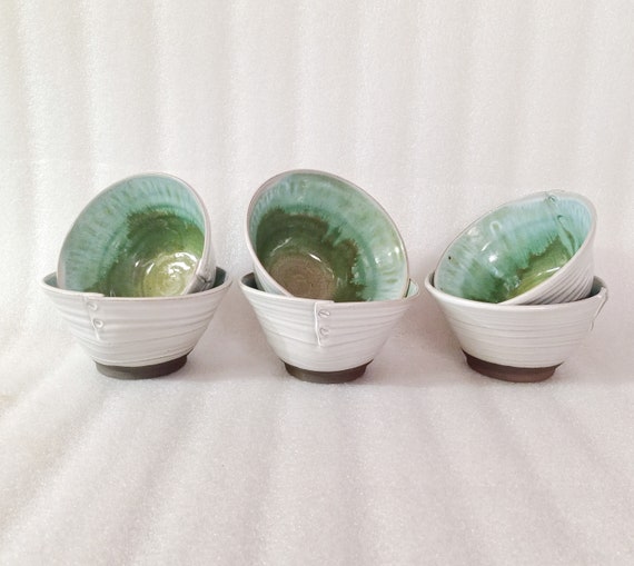 Set of 6 Soup Bowls Ice Cream Bowls Cream Color Bowl Six Salad
