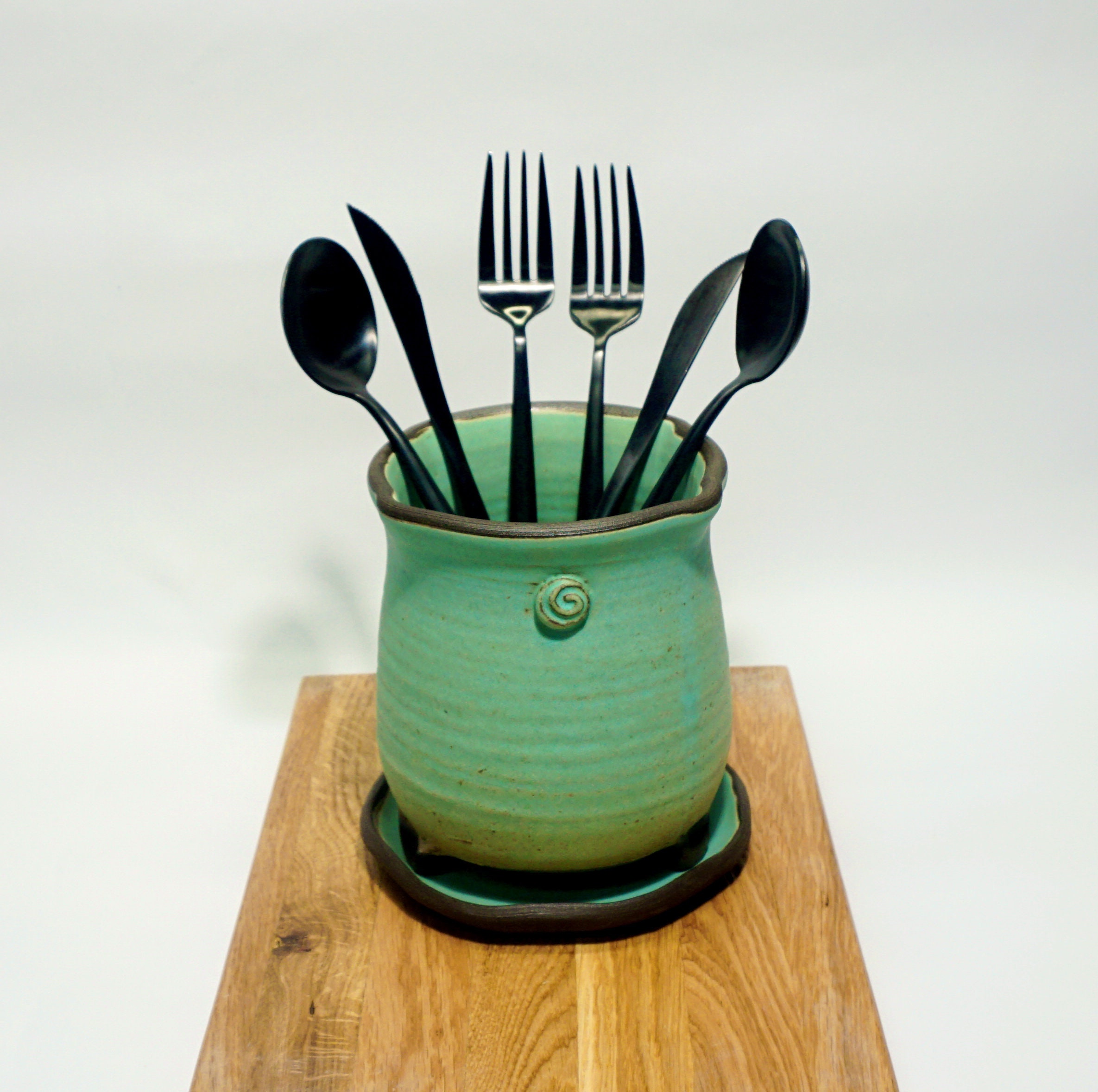 Cutlery Holder Ceramic Silverware Container Kitchen Cutlery Etsy