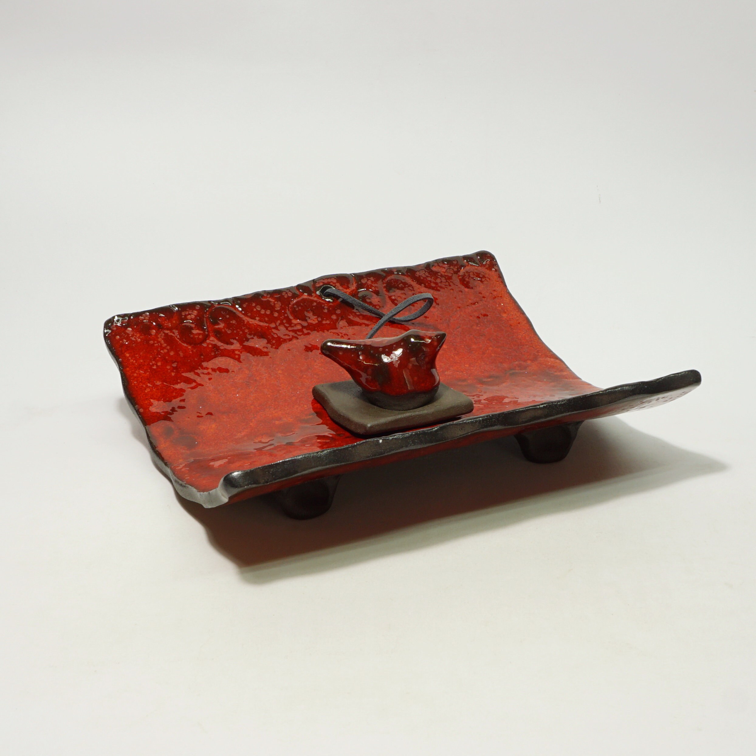 Red Ceramic Napkin Holder Napkin Holder With a Bird Ceramic Etsy Israel