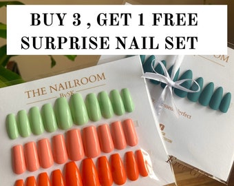 Press on Nails, Nail Bundle, Luxury Press on Nails, Custom Nails, Matte Glossy, Press on Nails Canada, Long Nails, Coffin Nails