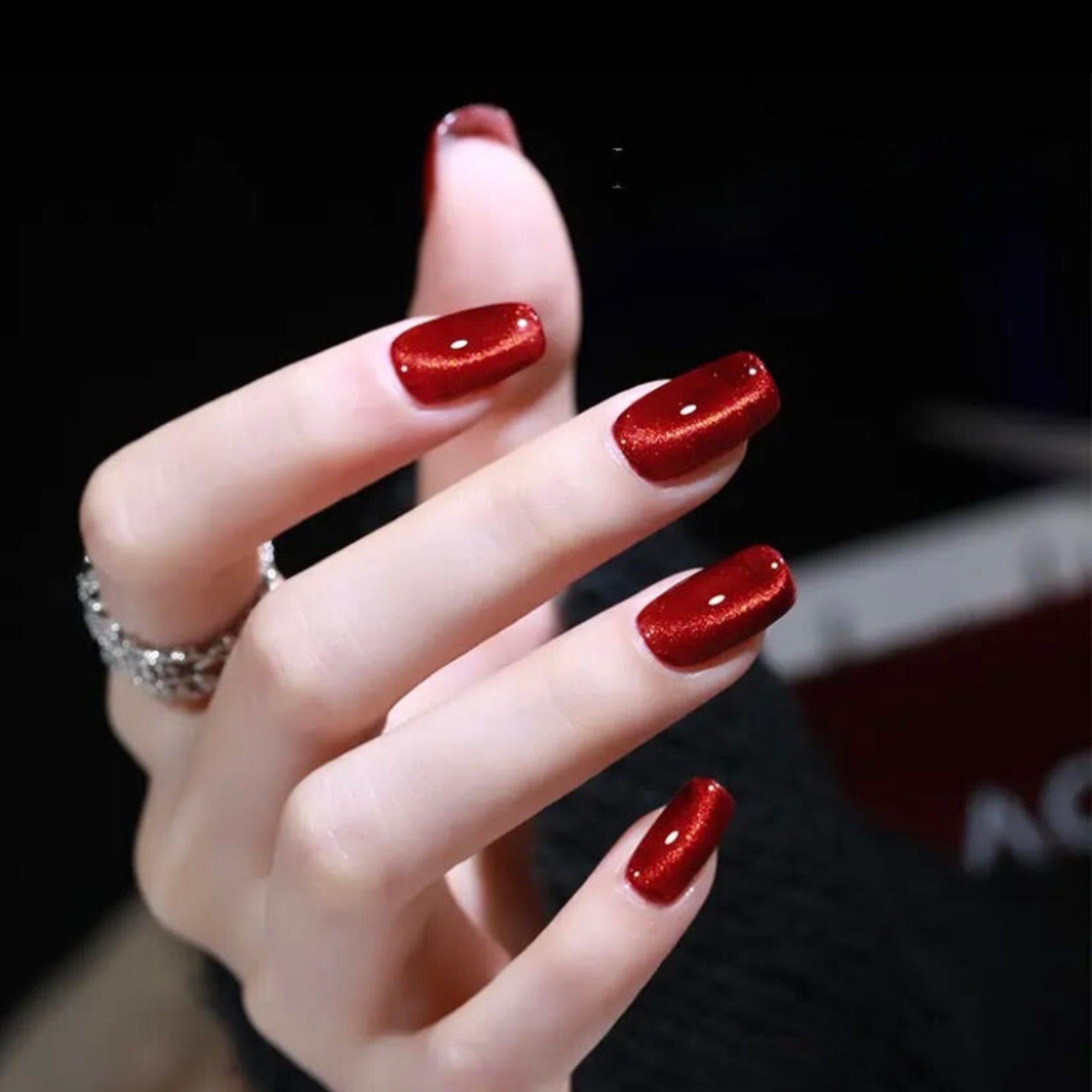 24pcs Red Luxury Nail Charms +2000pcs Ruby Red Rhinestones 3D Big Nail Gems  K9 Glass