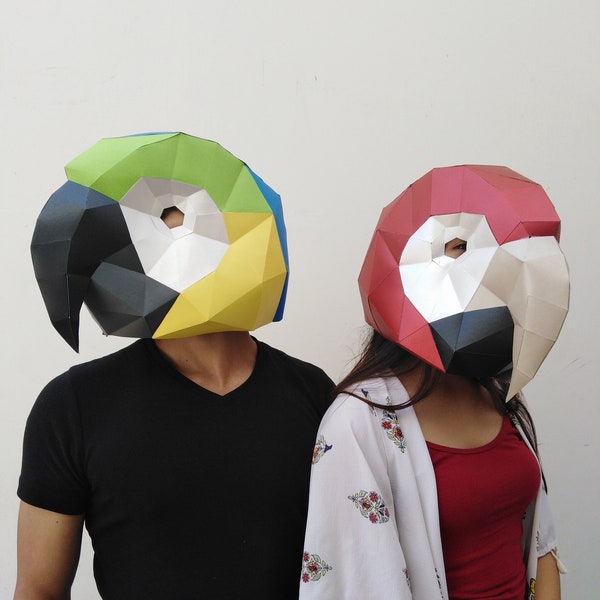 Macaw / Parrot mask diy