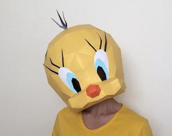 TWEETY  DIY looney tunes mask