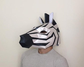 MASQUE DE ZÈBRE / Papercraft animalier DIY