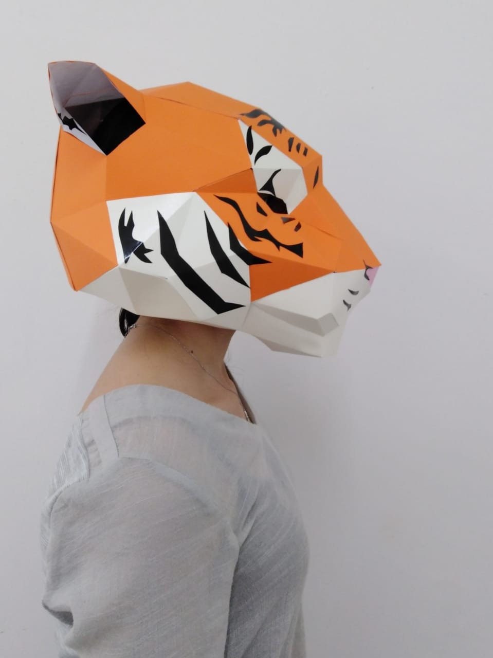 Quebra Cabeça 3D Animal Safari Tigre Colagem Papercraft Miniatura HAS  BRASIL