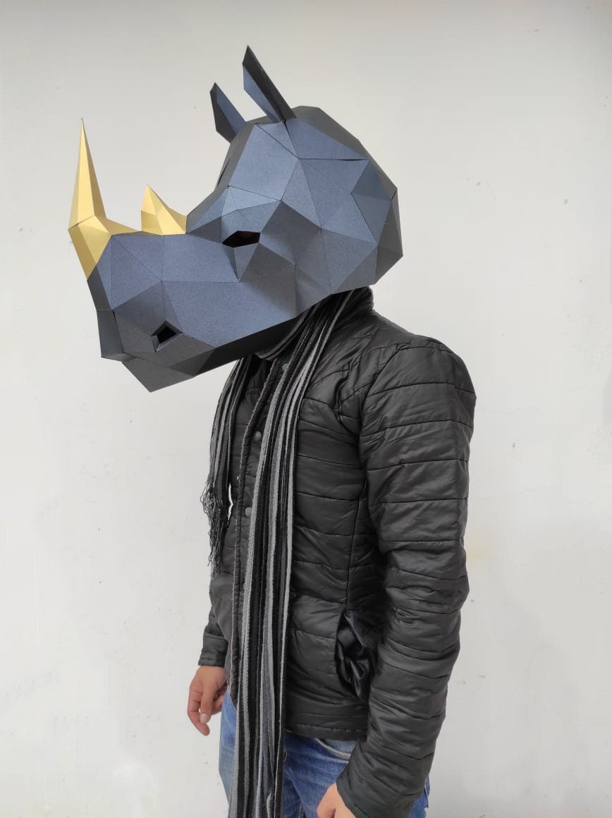 DIY RHINO MASK Etsy