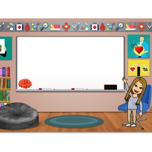 Bitmoji Classroom Template Health/medical Etsy