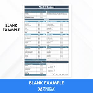 Minimalist-MS Excel Budget Template Spreadsheet Bild 5