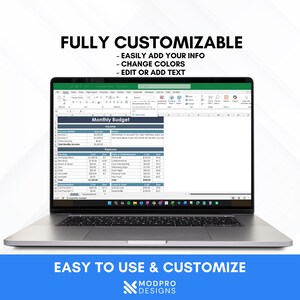 Minimalist-MS Excel Budget Template Spreadsheet Bild 4