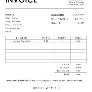 Professional Invoice Fax Cover Sheet Template Etsy