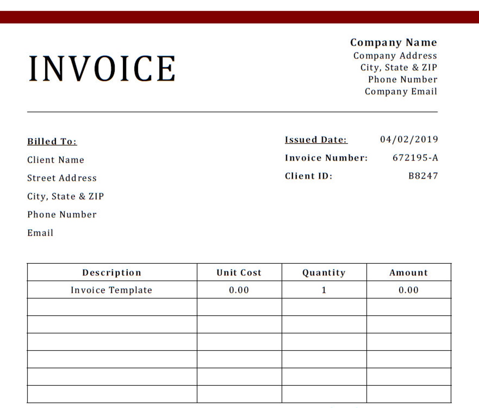 Invoice address