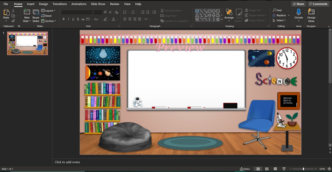 Bitmoji Classroom Template Science Etsy