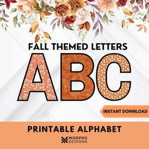 Boho Fall Bulletin Board Letters – Editable A-Z, Numbers & Punctuation – Digital Download for Classroom Decor