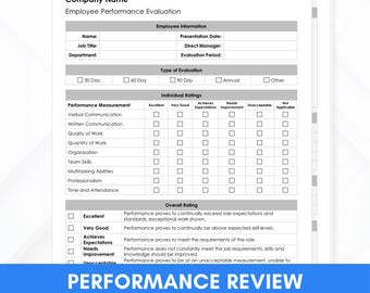 MS Word-Employee Performance Evaluation Template