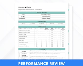 従業員業績評価テンプレート: 人事評価フォーム (Microsoft Word 文書)
