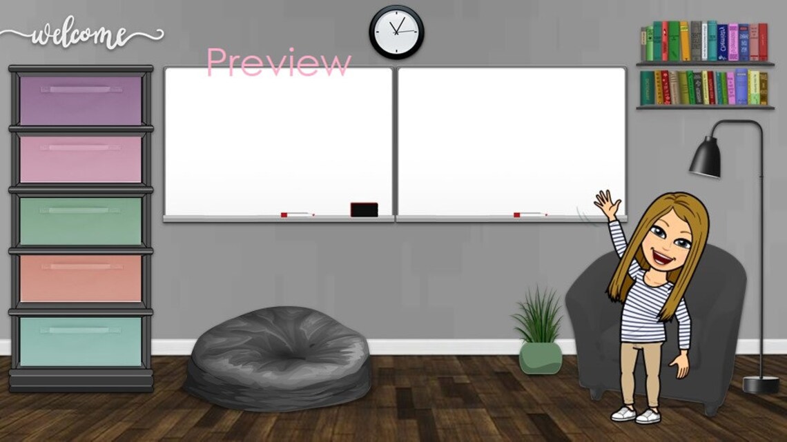 Bitmoji Classroom Template Modern Etsy