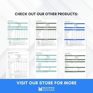 Performance Review Template – Employee Evaluation & Salary Review – Editable MS Word HR Form – Instant Download image 8