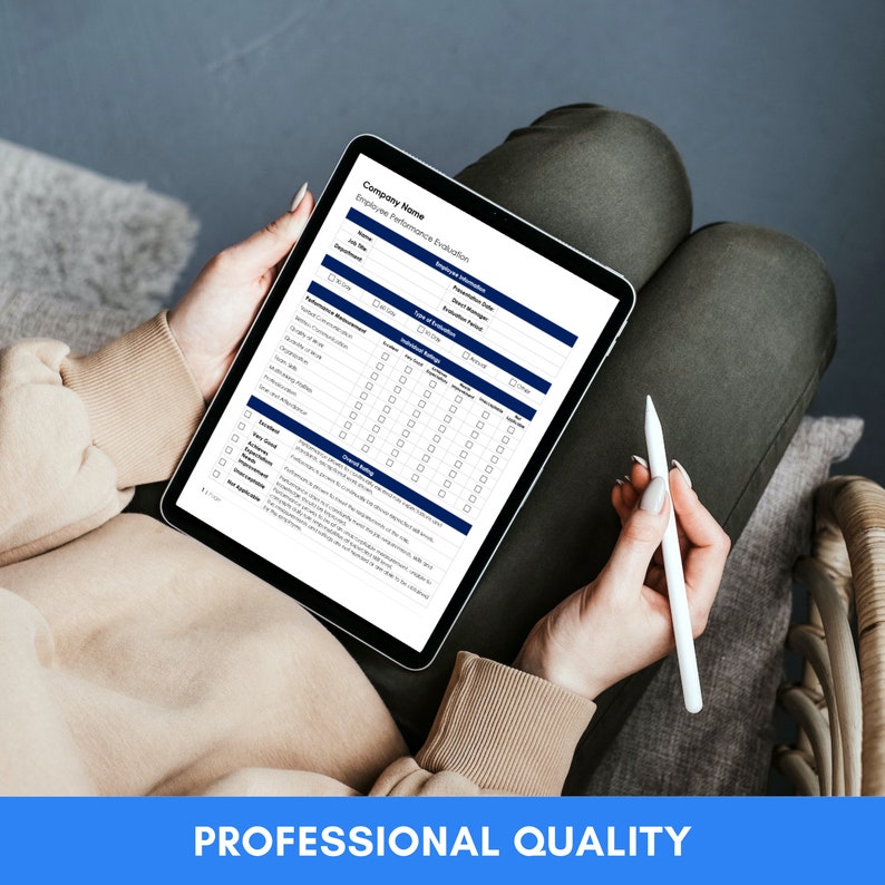 Employee Performance Review Template: HR Evaluation Form (microsoft ... image.