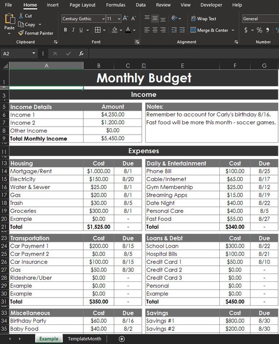 Microsoft Excel Dorm Budget Templates photo