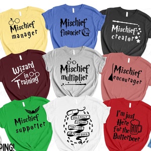 Universal Studios Shirt, Universal HP Shirts, Universal Studios Family Shirts, Mischief creator Shirt, Mischief Manager Shirt, Mischief HP