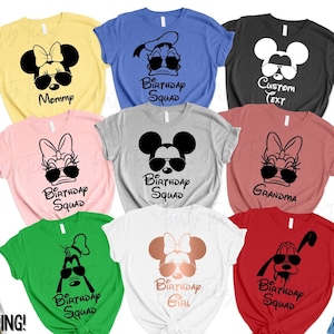 Disney Birthday Shirts, Disney Birthday Squad, Disney Family Shirts, Family Disney Shirts, Disney World Shirts, Disney Trip Shirts, Disney