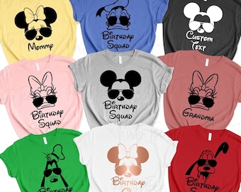 Disney Birthday Shirts, Disney Birthday Squad, Disney Family Shirts, Family Disney Shirts, Disney World Shirts, Disney Trip Shirts, Disney