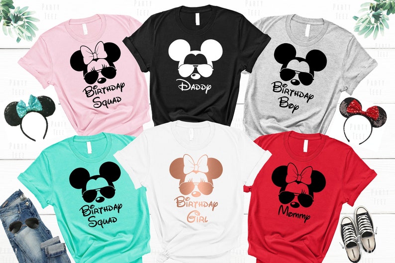 Disney Birthday Shirts Disney Birthday Squad Disney Family - Etsy