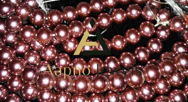 8 inch Length AAA Best Quality Natural Wholesale Price LB-1311 Pink South Sea Pearl Smooth round Ball 12mm Loose Beads