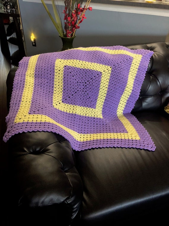 Purple and yellow blanket hotsell