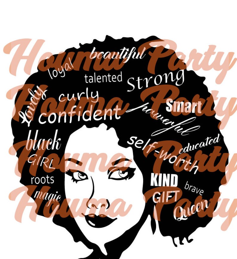 Black girl svgPapercut Template for Cricut for Etsy