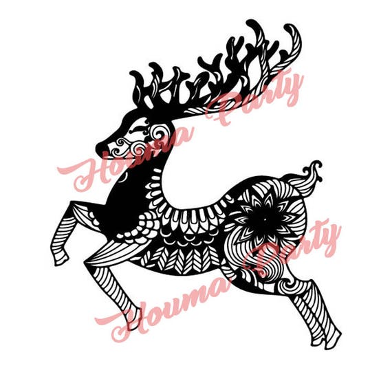 Download Free Deer Mandala Template Svgpapercut Template For Cricut For Etsy SVG DXF Cut File